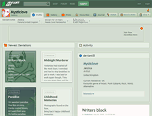 Tablet Screenshot of mysticlove.deviantart.com