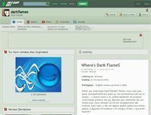 Tablet Screenshot of darkflames.deviantart.com