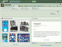 Tablet Screenshot of mariedark.deviantart.com