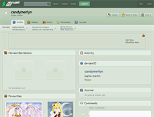 Tablet Screenshot of candymerlyn.deviantart.com