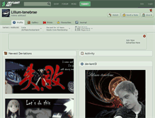 Tablet Screenshot of lilium-tenebrae.deviantart.com