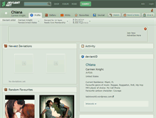 Tablet Screenshot of chiana.deviantart.com