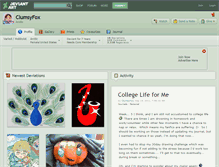 Tablet Screenshot of clumsyfox.deviantart.com