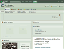 Tablet Screenshot of jaredsmoon.deviantart.com