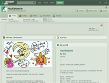 Tablet Screenshot of huckleberrie.deviantart.com