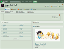 Tablet Screenshot of danger-toxic-wolf.deviantart.com