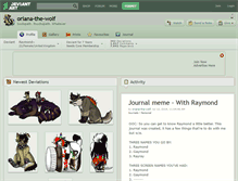 Tablet Screenshot of oriana-the-wolf.deviantart.com
