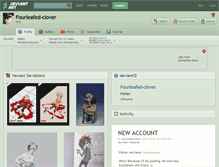 Tablet Screenshot of fourleafed-clover.deviantart.com