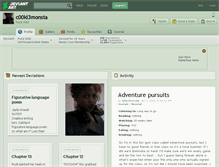 Tablet Screenshot of c00ki3monsta.deviantart.com