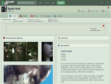 Tablet Screenshot of earth-wolf.deviantart.com