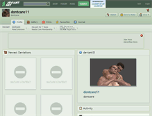 Tablet Screenshot of dontcare11.deviantart.com