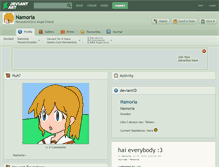 Tablet Screenshot of namoria.deviantart.com