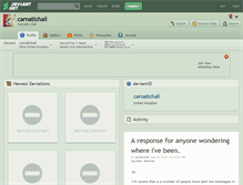 Tablet Screenshot of carnatichall.deviantart.com