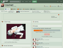 Tablet Screenshot of creepyfangirl.deviantart.com