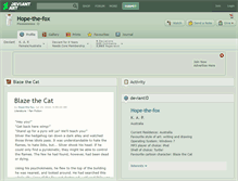 Tablet Screenshot of hope-the-fox.deviantart.com