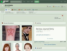 Tablet Screenshot of devonbates.deviantart.com