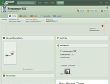 Tablet Screenshot of freezeman-exe.deviantart.com