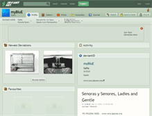 Tablet Screenshot of myblue.deviantart.com