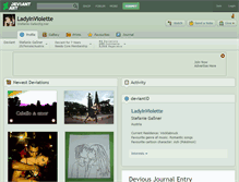 Tablet Screenshot of ladyinviolette.deviantart.com