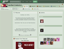 Tablet Screenshot of cannibal-creatures.deviantart.com
