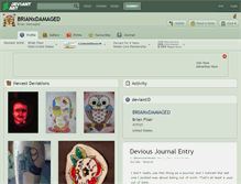 Tablet Screenshot of brianxdamaged.deviantart.com