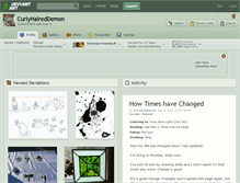 Tablet Screenshot of curlyhaireddemon.deviantart.com