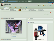 Tablet Screenshot of crimsonvip3r.deviantart.com