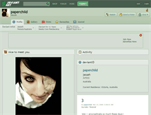 Tablet Screenshot of paperchild.deviantart.com