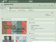 Tablet Screenshot of colorless-words.deviantart.com