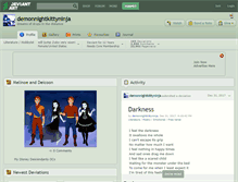 Tablet Screenshot of demonnightkittyninja.deviantart.com