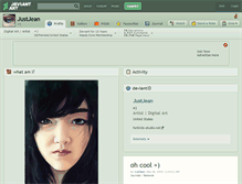 Tablet Screenshot of justjean.deviantart.com