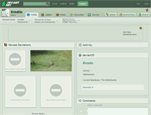 Tablet Screenshot of kreatio.deviantart.com