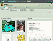 Tablet Screenshot of bluepelt.deviantart.com
