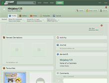 Tablet Screenshot of ninjaboy135.deviantart.com