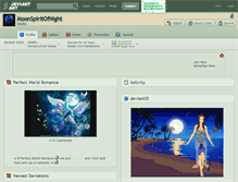 Tablet Screenshot of moonspiritofnight.deviantart.com