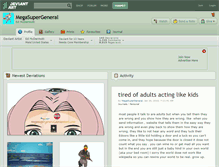 Tablet Screenshot of megasupergeneral.deviantart.com