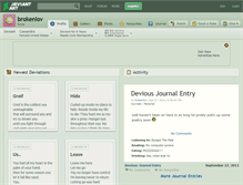 Tablet Screenshot of brokenlov.deviantart.com