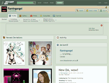 Tablet Screenshot of flamingangel.deviantart.com
