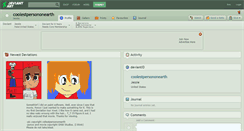 Desktop Screenshot of coolestpersononearth.deviantart.com