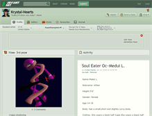 Tablet Screenshot of krystal-hearts.deviantart.com