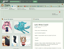 Tablet Screenshot of firearia.deviantart.com