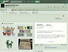 Tablet Screenshot of lightdarkwolf1424.deviantart.com