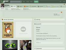 Tablet Screenshot of kirrow.deviantart.com