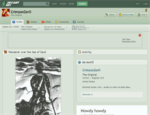 Tablet Screenshot of crimzonzer0.deviantart.com