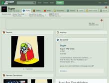 Tablet Screenshot of isuper.deviantart.com