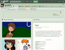 Tablet Screenshot of leah9879.deviantart.com