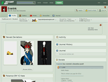 Tablet Screenshot of evanink.deviantart.com