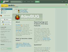 Tablet Screenshot of devbug.deviantart.com