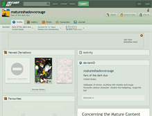 Tablet Screenshot of matureshadowxrouge.deviantart.com