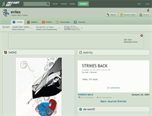 Tablet Screenshot of evilex.deviantart.com